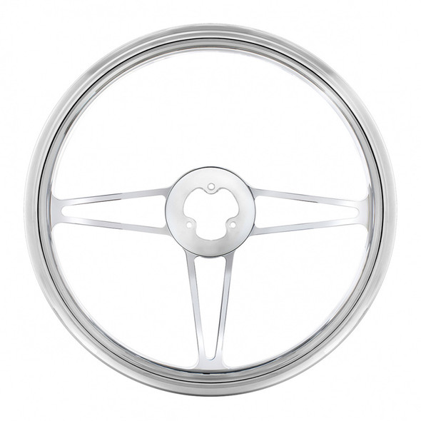 18" Billet Style Steering Wheel - Chrome