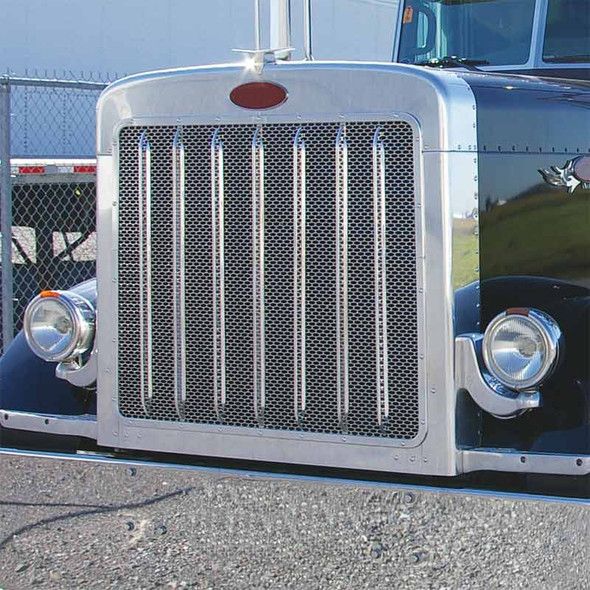 Peterbilt 389 Extended Hood Grill with Oval Punch Out