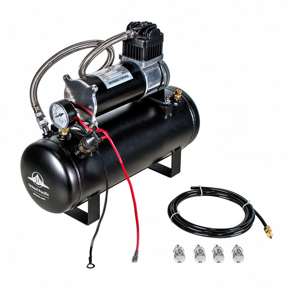 Competition Series Heavy Duty 12V 140 PSI Air Compressor & Tank Kit - Side View