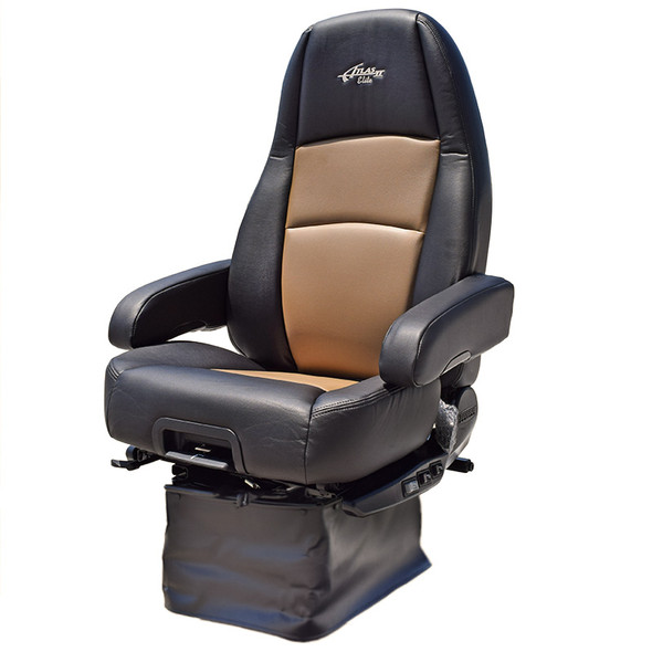 Sears Atlas II DLX Seat Highback Black & Tan Leather With Arm Rests