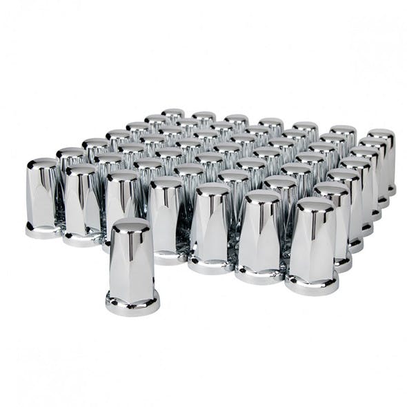 60 Pack Chrome 33mm Tall Classic Nut Covers