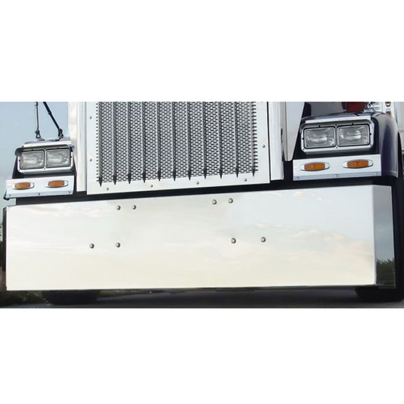 Freightliner Classic 2006 & Older Stainless Steel Bumper By Roadworks Miltered End