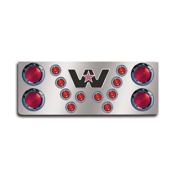 14" Rear Center Panel With Round Lights And Western Star Logo