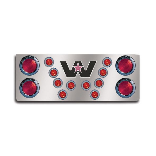 14" Rear Center Panel With Round Lights And Western Star Logo