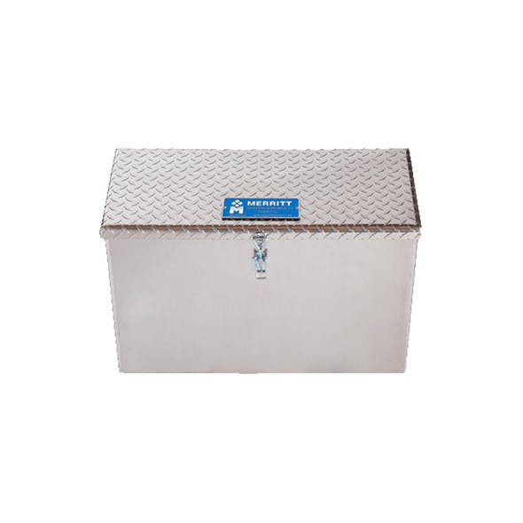 Aluminum DEF Storage Box With Diamond Plate Door Blank Front