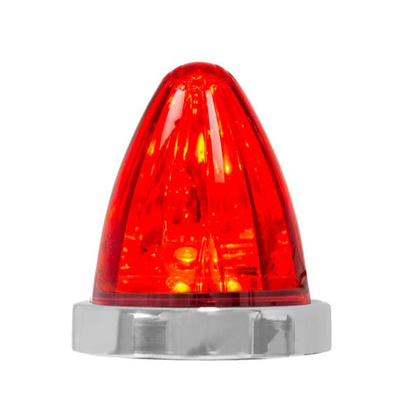 19 LED Bullet Style Watermelon Surface Mount Light Red Red Base
