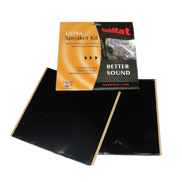 Hushmat Ultra Stealth Black Self Adhesive 10" x 10" Speaker Kit