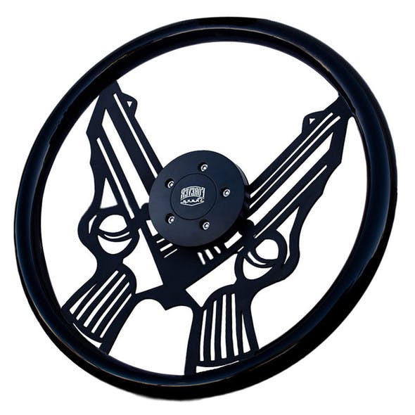 18" Black Pistol Steering Wheel