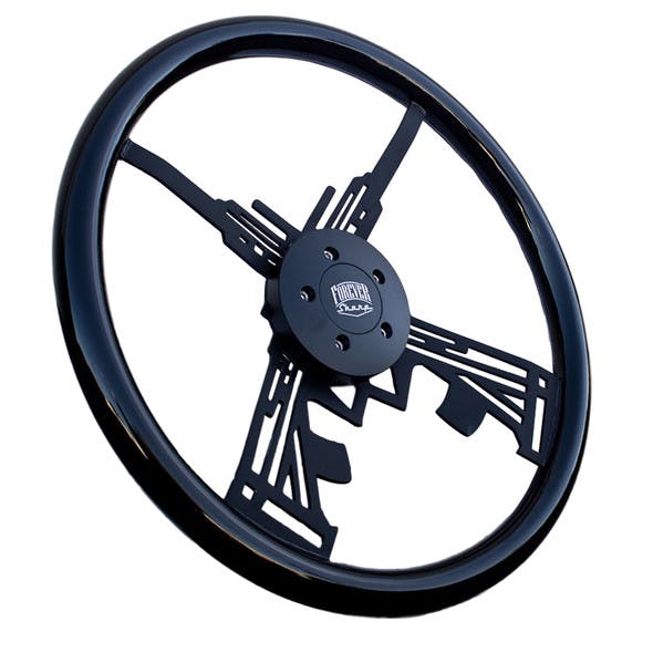 18" Black Hawkeye Steering Wheel