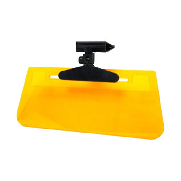 Fully Adjustable Clip-On "Ray Stopper" Yellow Tinted Sun Visor
