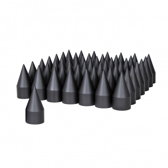 60 Pack Of Matte Black 33mm Thread On Spike Nut Cover