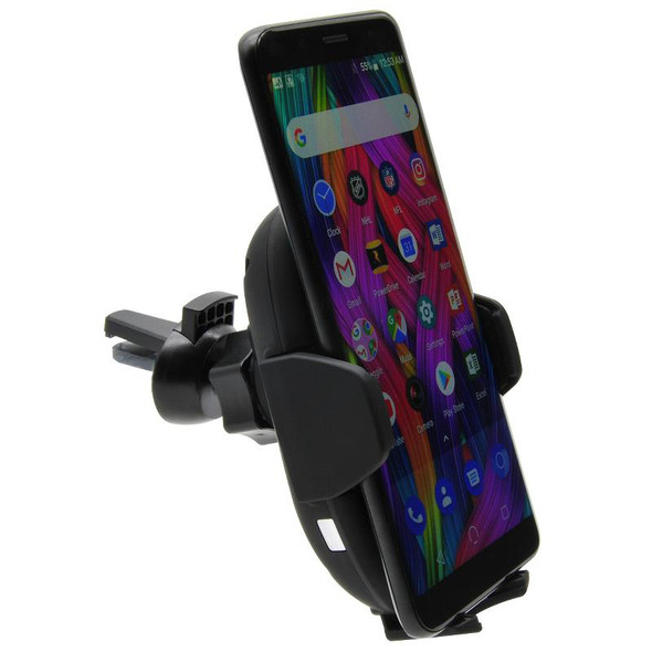 Universal Mobile Wireless Qi Charging Mount - With Phone Side View