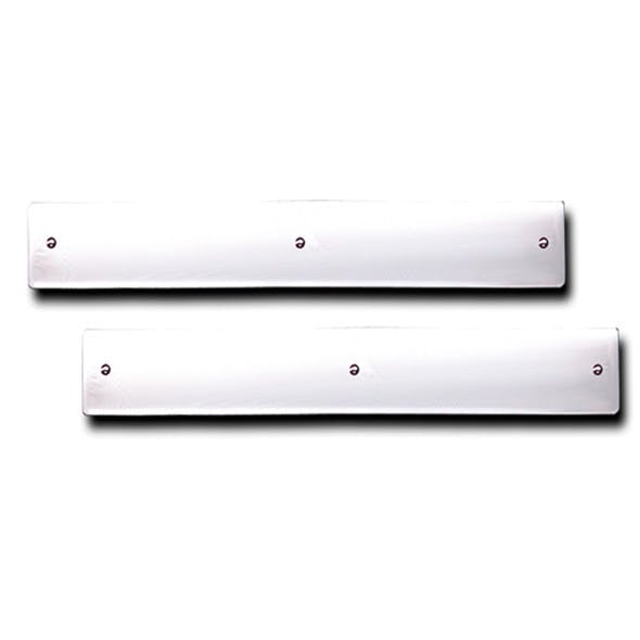 Stainless Steel Square Cut Bottom Mud Flap Weight Pair - 24" x 4"