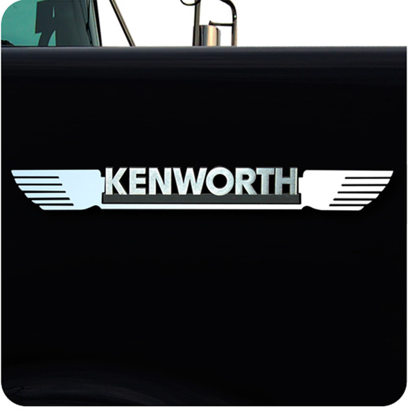 Kenworth Stainless Steel Straight Wing Emblem Trim