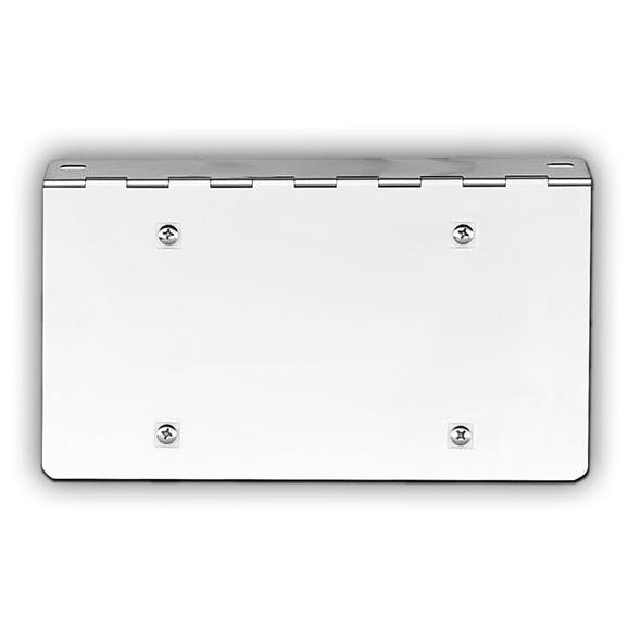 Hinged Stainless Steel Single License Plate Holder