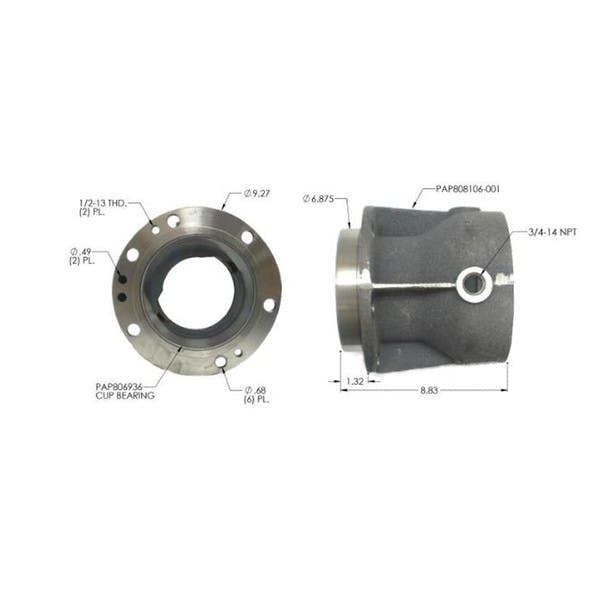 Mack Pinion Housing Assembly Dimensions