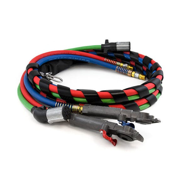 3-In-1 Wrap Red And Blue Air Hose With MaxxGrip Gladhands 12ft.
