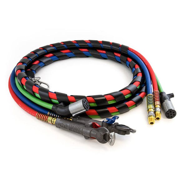 3-In-1 Wrap Red And Blue Air Hose With MaxxGrip Gladhands 15ft.