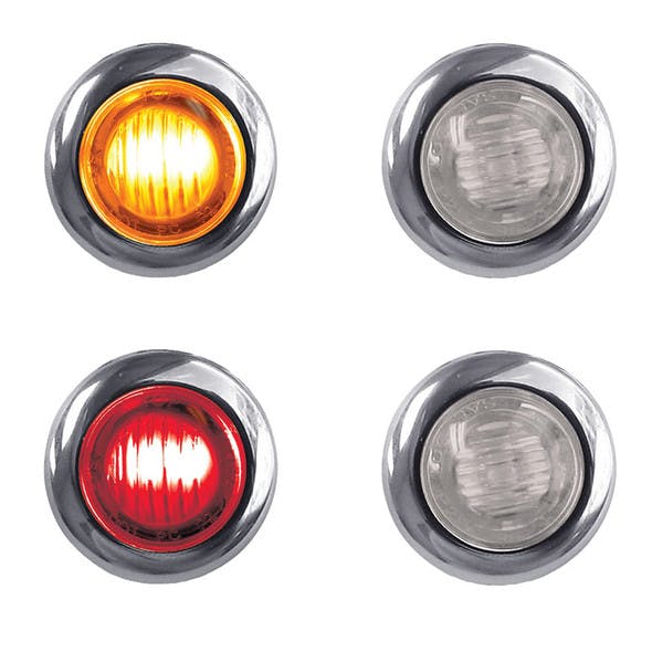 3/4" Clearance Marker Light With Bezel 3 LED Diodes