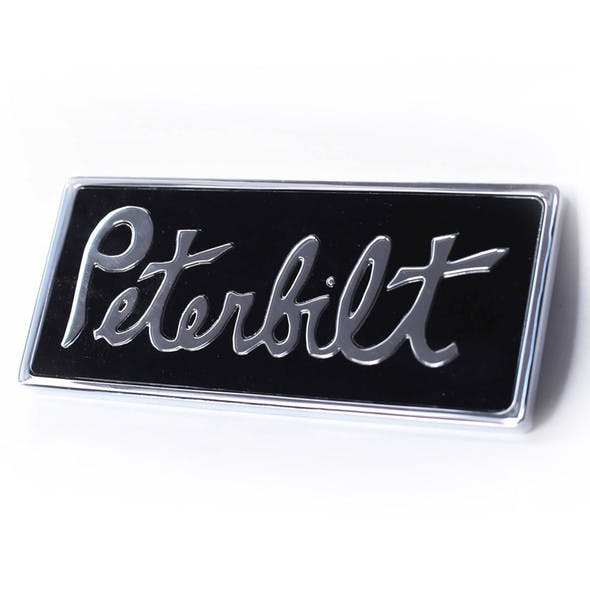 Peterbilt Old Style Logo Rectangular Emblem (Black)