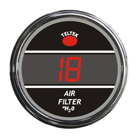 Truck Air Filter Monitor Smart Teltek Gauge Red
