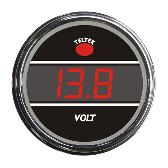 Truck Voltmeter Smart Teltek Gauge Red