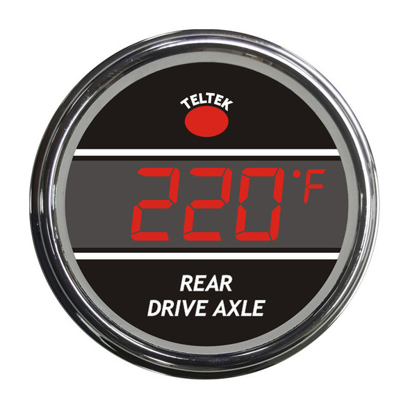 Truck Rear Axle Temperature Smart Teltek Gauge Red
