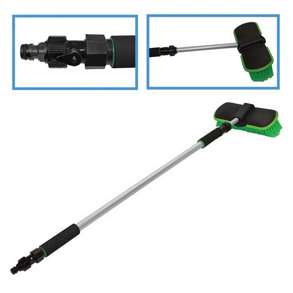 3.5' - 6' Extendable Wash Pole With 10" Scrub Brush