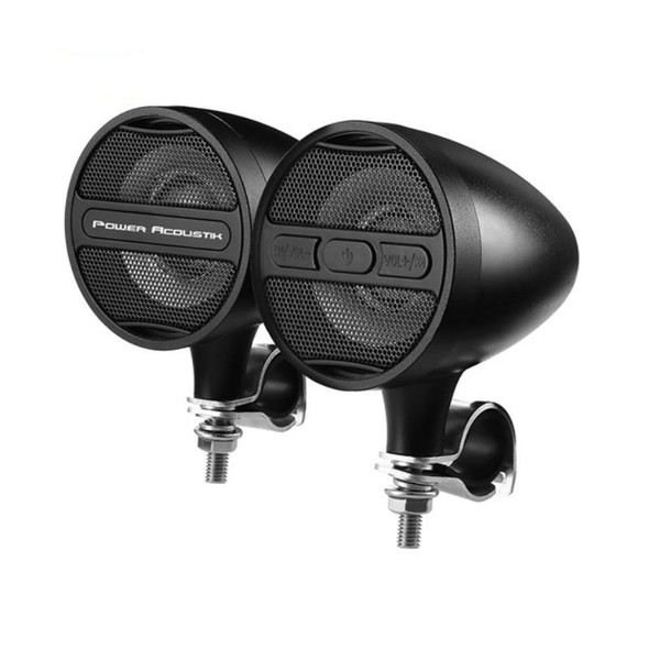 Power Acoustik Bluetooth Motorcycle Handlebar Speakers (Black)