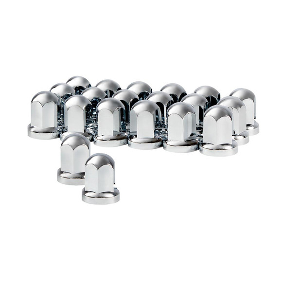 Chrome 33mm Push On Flanged Nut Cover - 20 Pack View