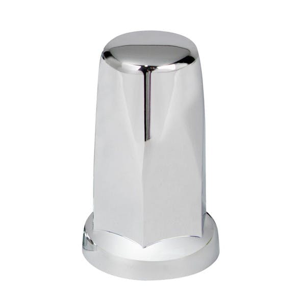 Chrome 33mm Push On Tall Classic Nut Cover - Front View