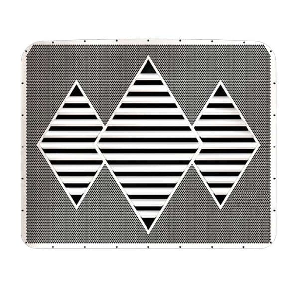 Freightliner Classic FLD 120 Stainless Steel Triple Diamond Louvered Grill Insert By RoadWorks - Default