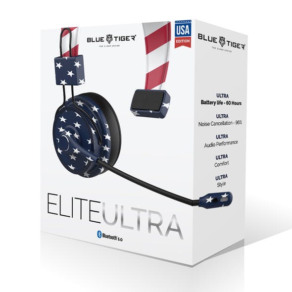 Blue Tiger Elite Ultra USA Wireless Bluetooth Headset (Package)