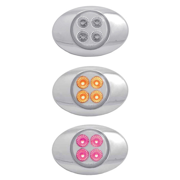 Millennium M3 Style Dual Revolution Amber & Pink Breast Cancer Awareness LED Marker Light - Default