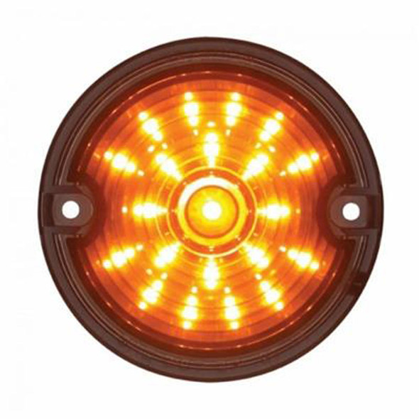 Harley Davidson Dual Function 21 LED Amber Signal Light With 1157 Plug - Smoke On
