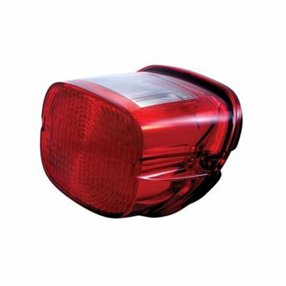 Harley Davidson 29 LED Red Tail Light With License Light - Angled Red