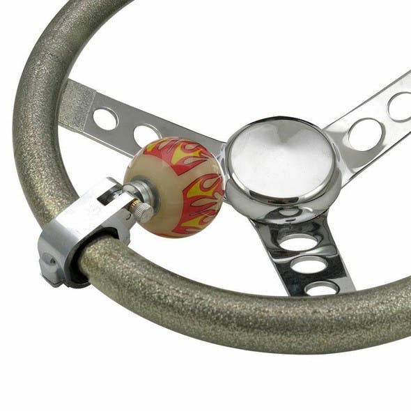 Ivory Flame Universal Steering Wheel Spinner 1 1/2" Spinner 180°