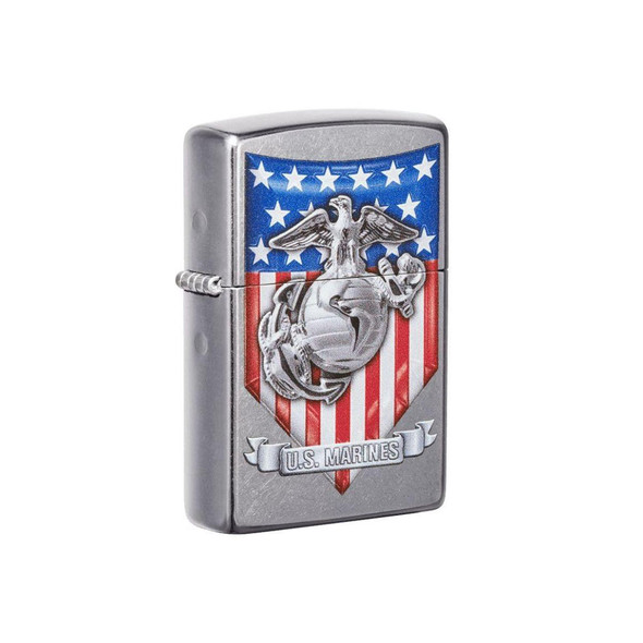 Zippo United States Marine Corp Street Chrome Windproof Lighter 1