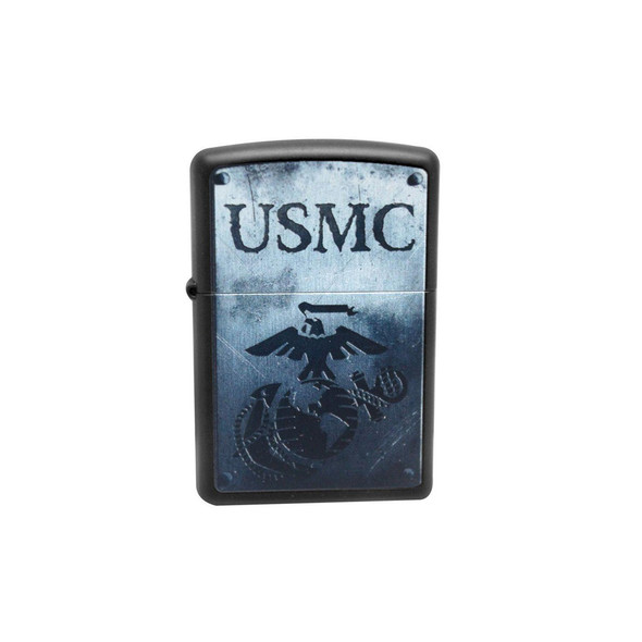 Zippo US Marine Shield Matte Black Lighter 1