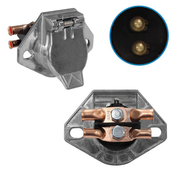 2 Pin Plug Socket 15-326 15-328 - Vertical