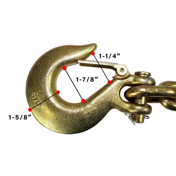 Extreme Duty Towing Chains By BulletProof Hitches - Clasp Diagram