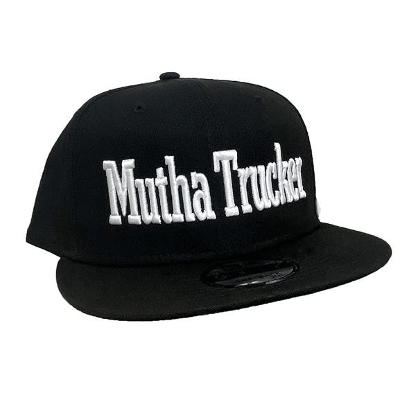 Mutha Trucker New Era 59Fifty Flat Bill Snapback Hat - Side