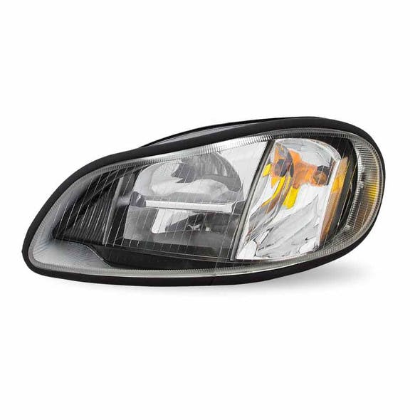 Freightliner M2 Black LED Projector Headlight Assembly - Driver