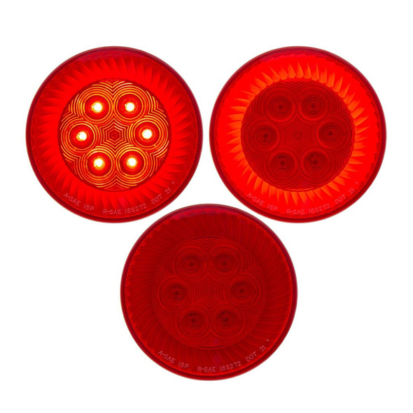 4" Round STT Turbine LED Light - All three red