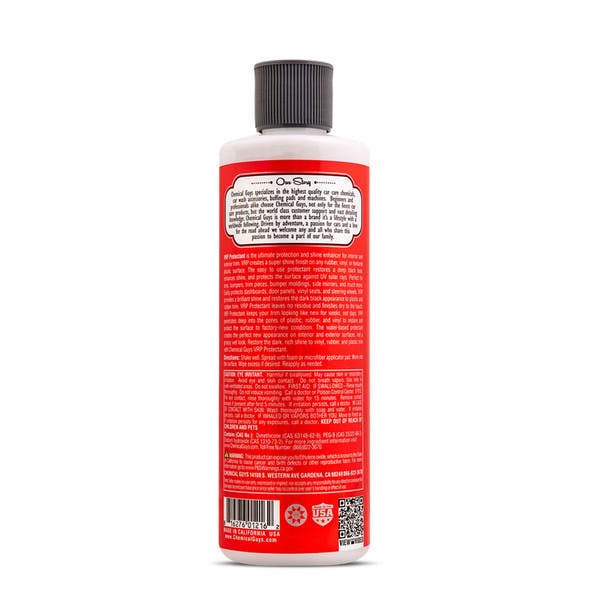 Chemical Guys VRP Vinyl Rubber Plastic Shine and Protectant - Back