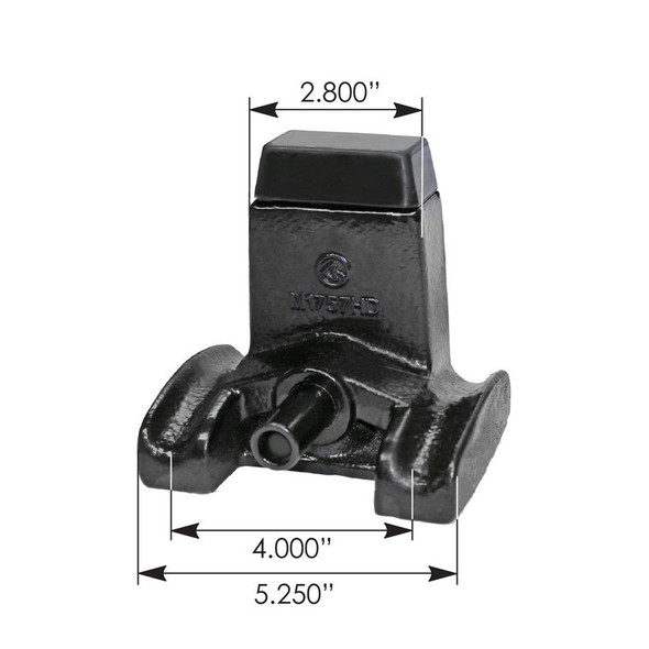 Peterbilt 379 Front Spring Shock Bracket B636000 - Measurements