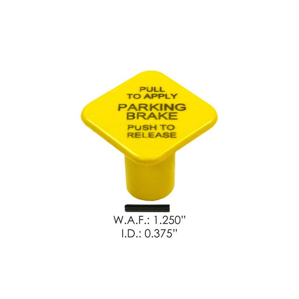 Yellow PP Dash Air Valve Knob 25MY32P19 - Measurements