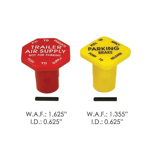 Red And Yellow MV3 Air Valve Knob Kit - Measurements
