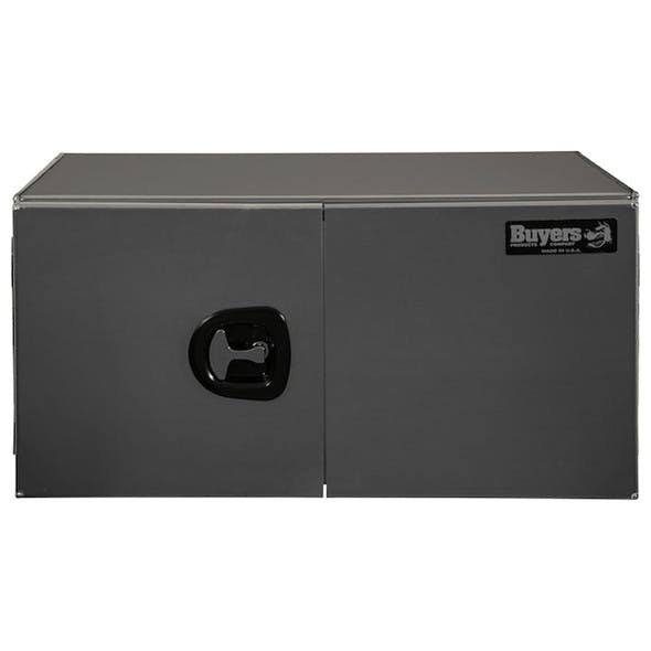 Pro Series Smooth Aluminum Underbody Tool Box With Barn Door - Front