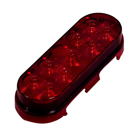 9 LED 6" Oval Lightning Series Stop Turn Tail Light By Maxxima
